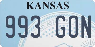 KS license plate 993GON