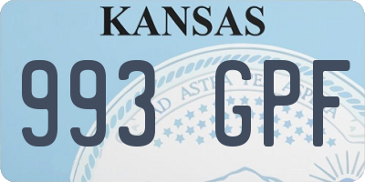 KS license plate 993GPF
