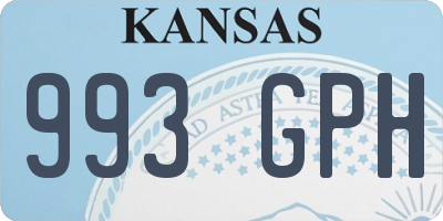KS license plate 993GPH