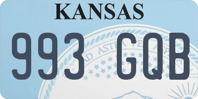 KS license plate 993GQB