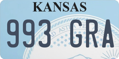 KS license plate 993GRA