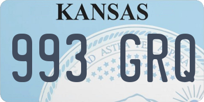 KS license plate 993GRQ