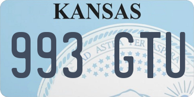 KS license plate 993GTU