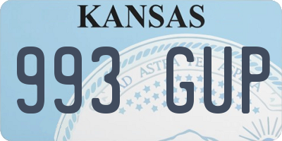 KS license plate 993GUP