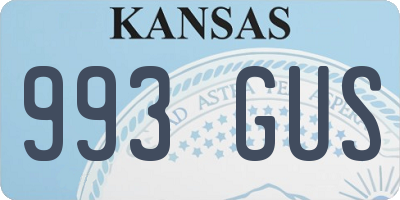 KS license plate 993GUS
