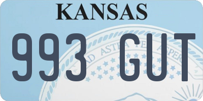 KS license plate 993GUT