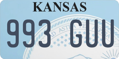 KS license plate 993GUU