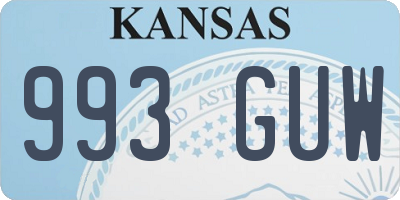 KS license plate 993GUW