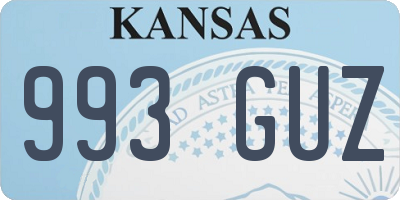 KS license plate 993GUZ