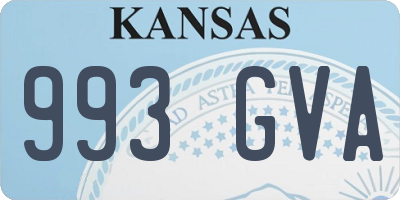 KS license plate 993GVA
