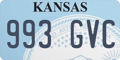 KS license plate 993GVC