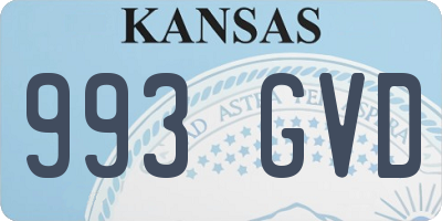 KS license plate 993GVD