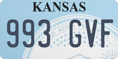 KS license plate 993GVF