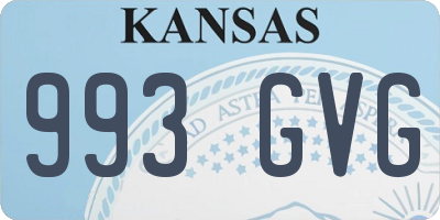 KS license plate 993GVG