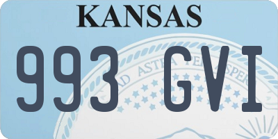 KS license plate 993GVI