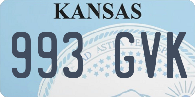 KS license plate 993GVK