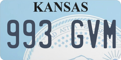 KS license plate 993GVM
