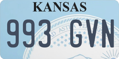 KS license plate 993GVN