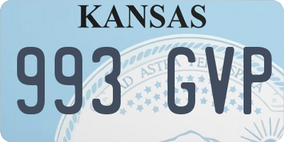 KS license plate 993GVP