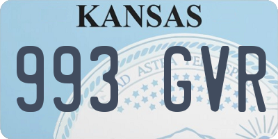 KS license plate 993GVR