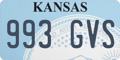 KS license plate 993GVS