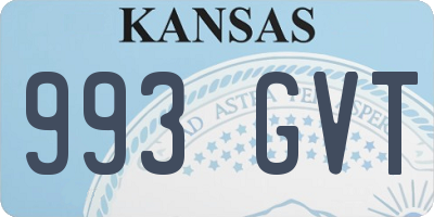 KS license plate 993GVT