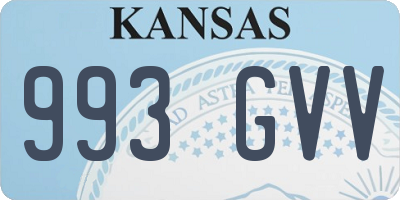KS license plate 993GVV