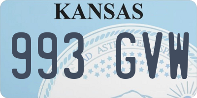 KS license plate 993GVW