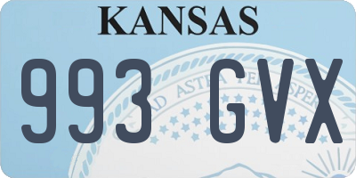 KS license plate 993GVX