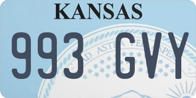KS license plate 993GVY