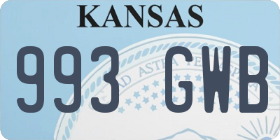 KS license plate 993GWB