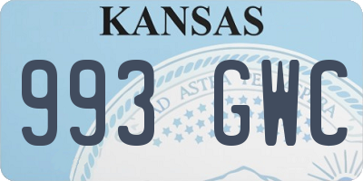 KS license plate 993GWC