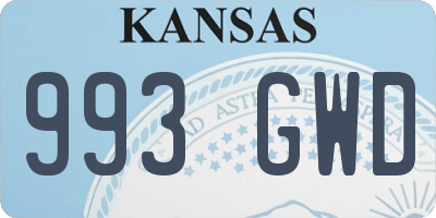 KS license plate 993GWD