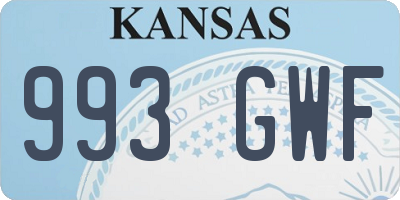 KS license plate 993GWF