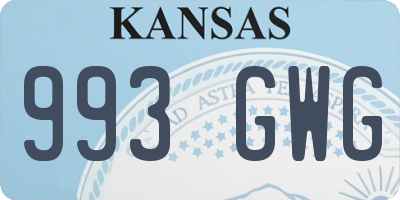 KS license plate 993GWG