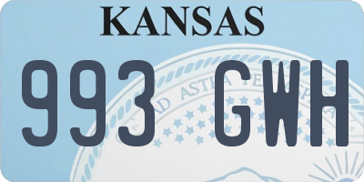 KS license plate 993GWH