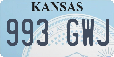 KS license plate 993GWJ