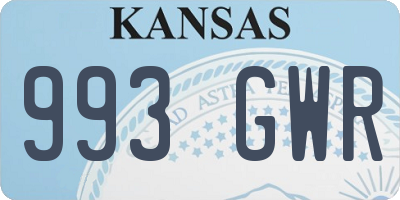 KS license plate 993GWR