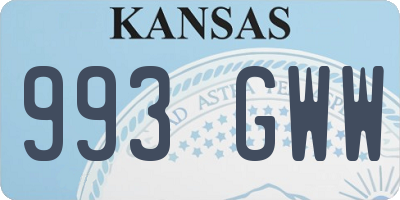 KS license plate 993GWW