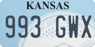 KS license plate 993GWX