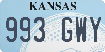 KS license plate 993GWY