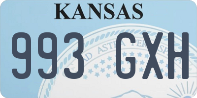 KS license plate 993GXH