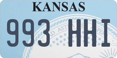 KS license plate 993HHI