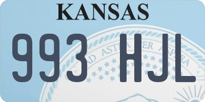 KS license plate 993HJL