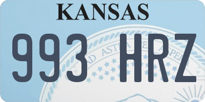KS license plate 993HRZ