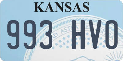 KS license plate 993HVO