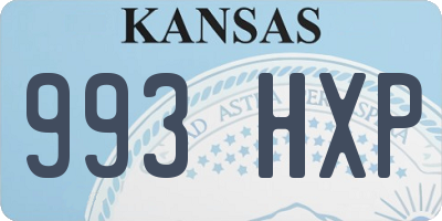 KS license plate 993HXP