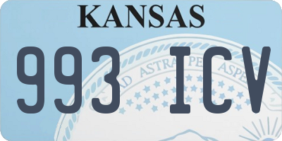KS license plate 993ICV