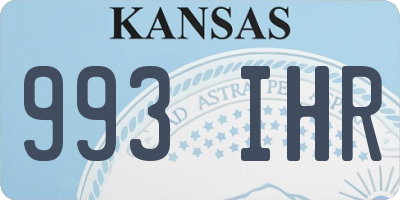 KS license plate 993IHR