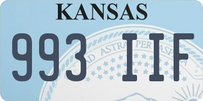KS license plate 993IIF